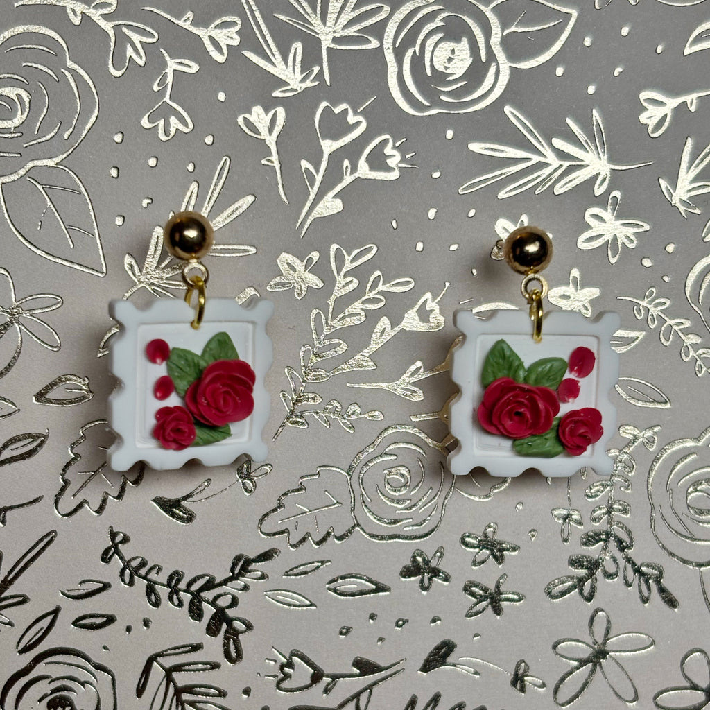 Small Floral Stamp Dangles