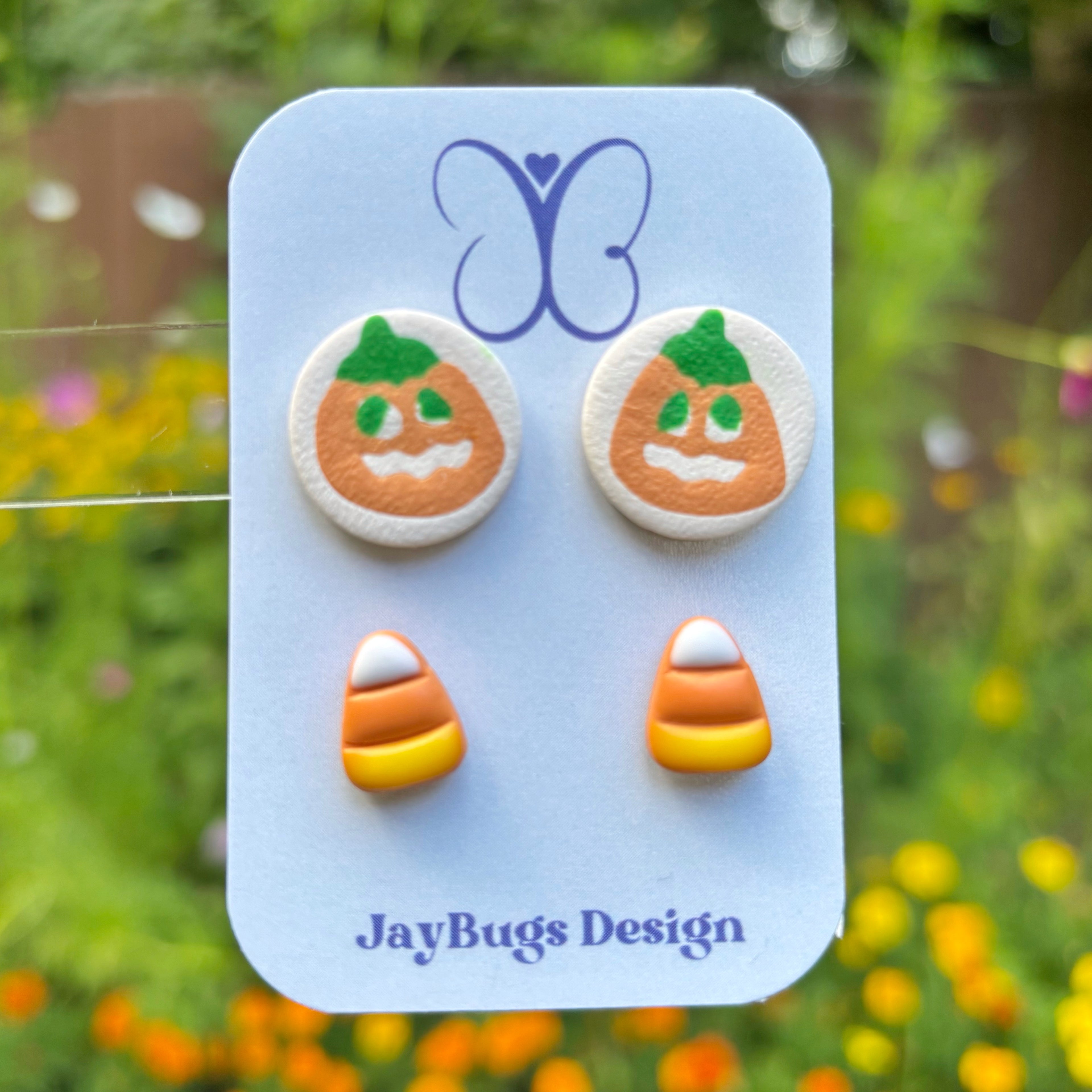 Cookie & Candy Corn Stud Duo