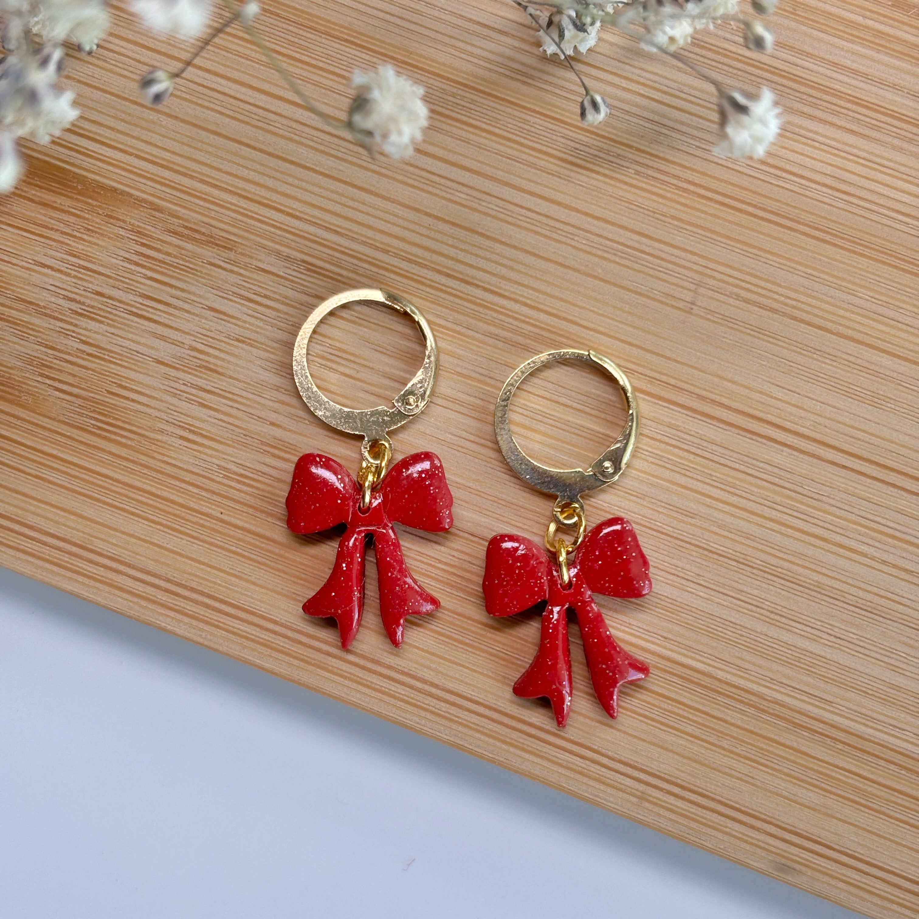 Red Bow Dangles