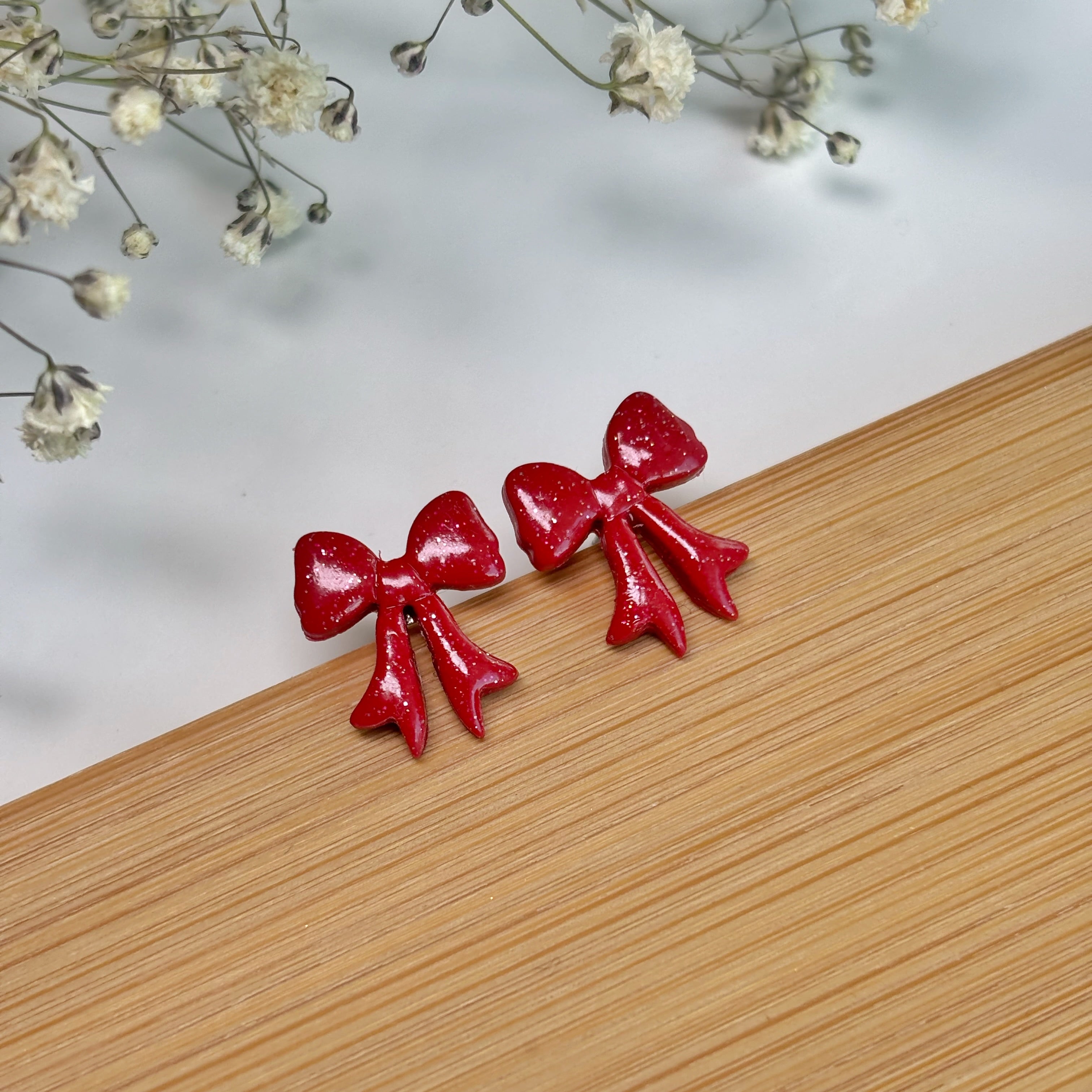 Red Bow Studs
