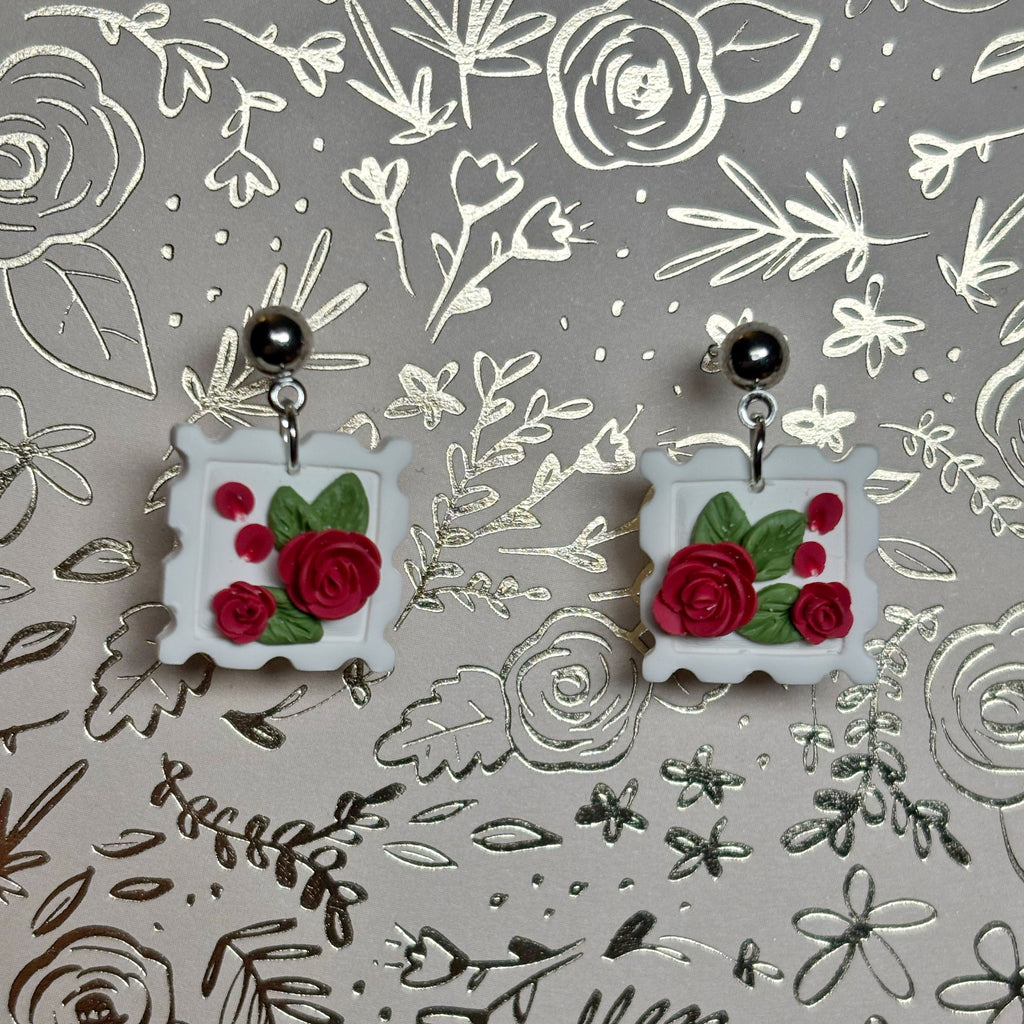 Small Floral Stamp Dangles
