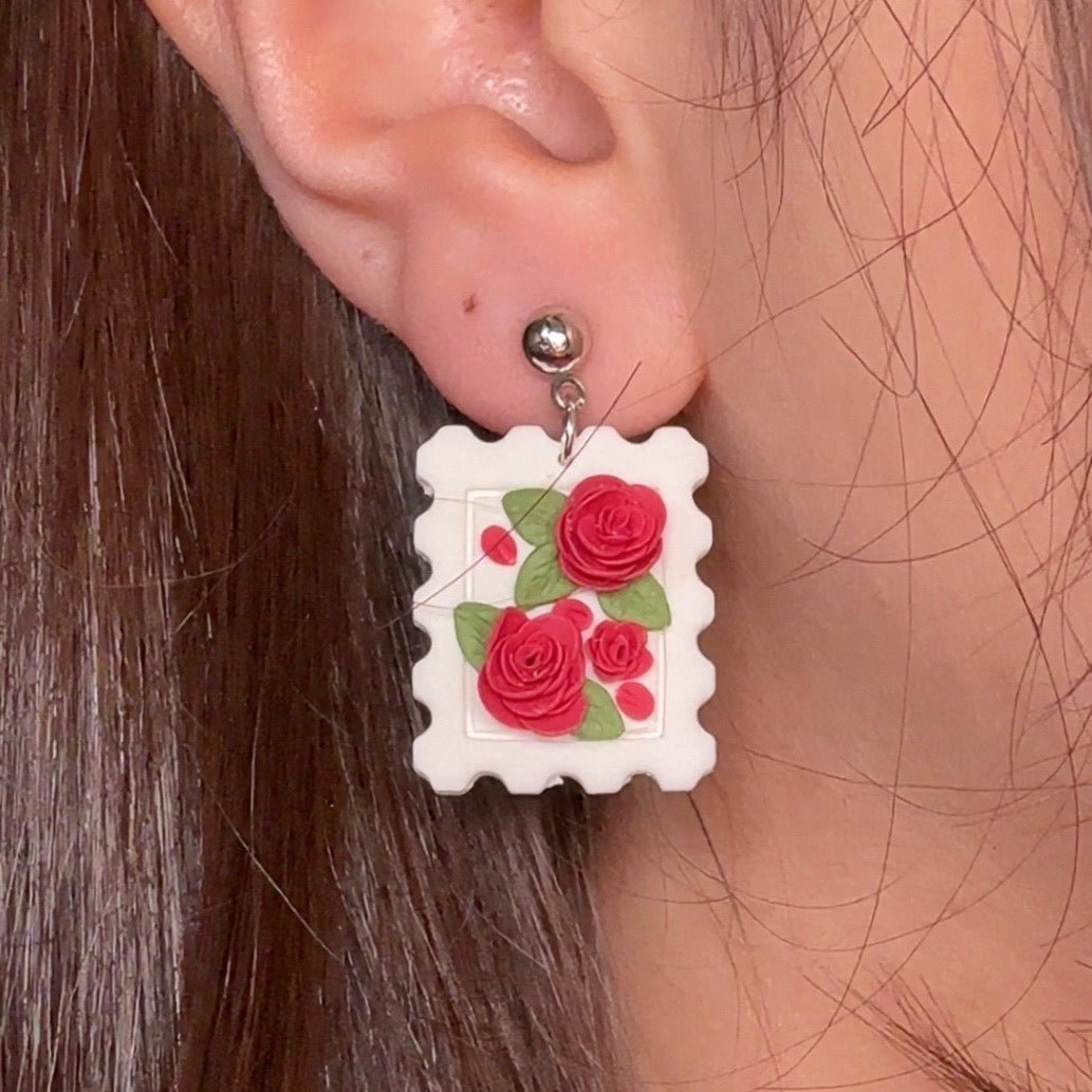 Large Floral Stamp Dangles