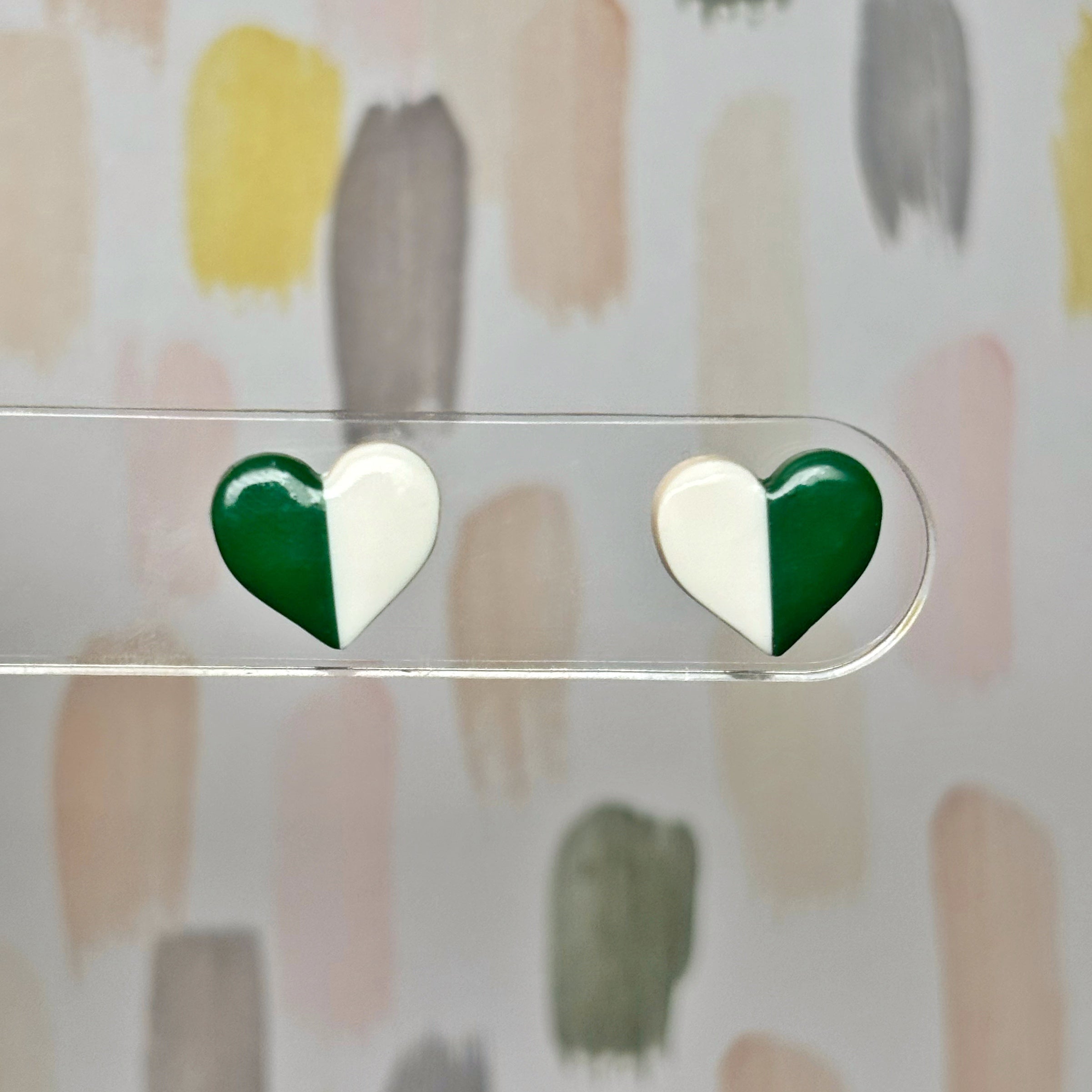 Split Heart Studs