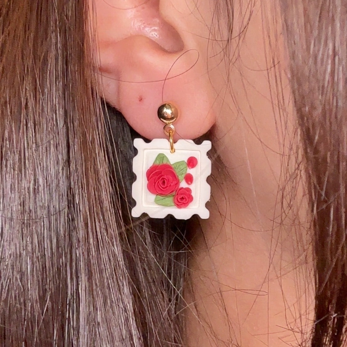 Small Floral Stamp Dangles