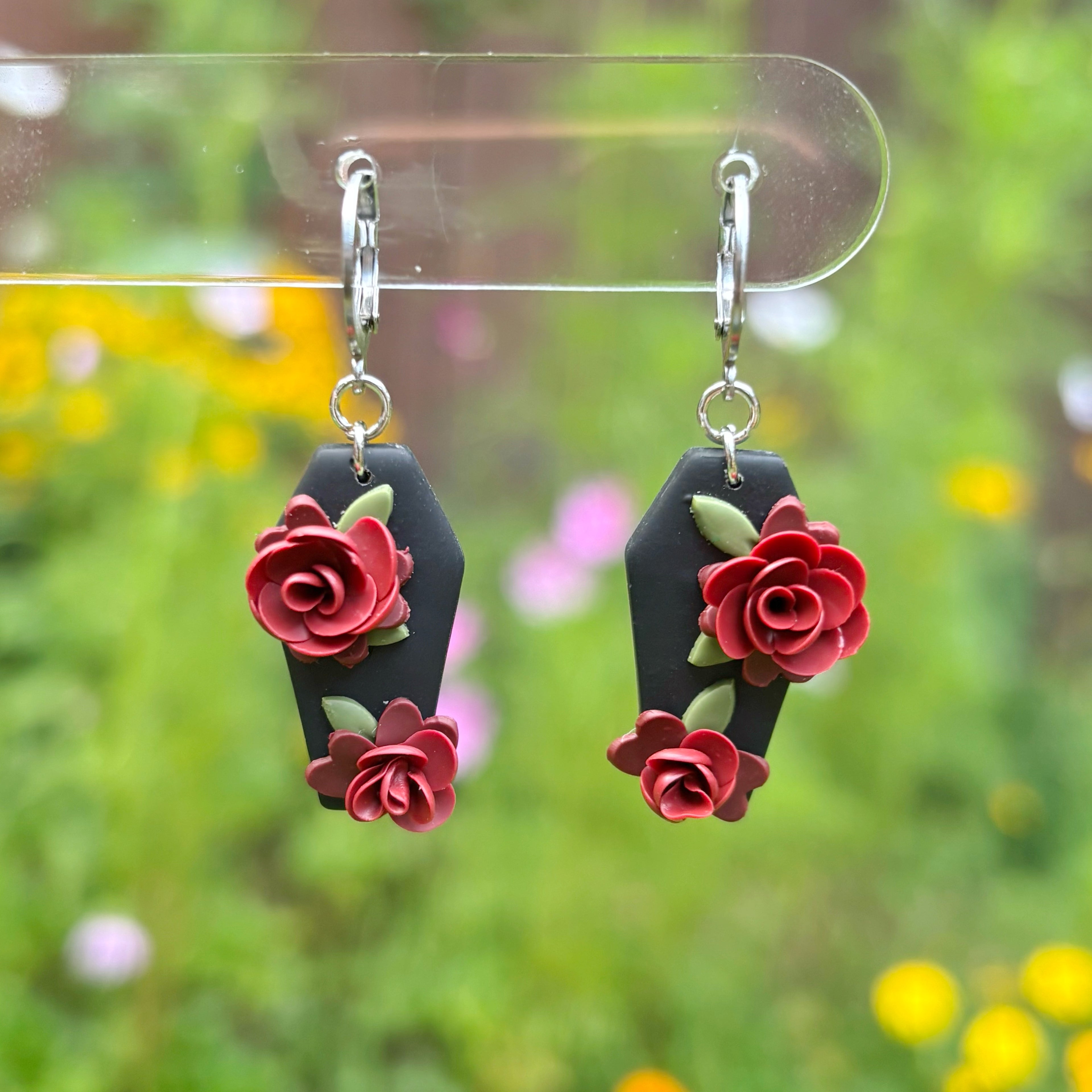 Floral Coffin Dangles