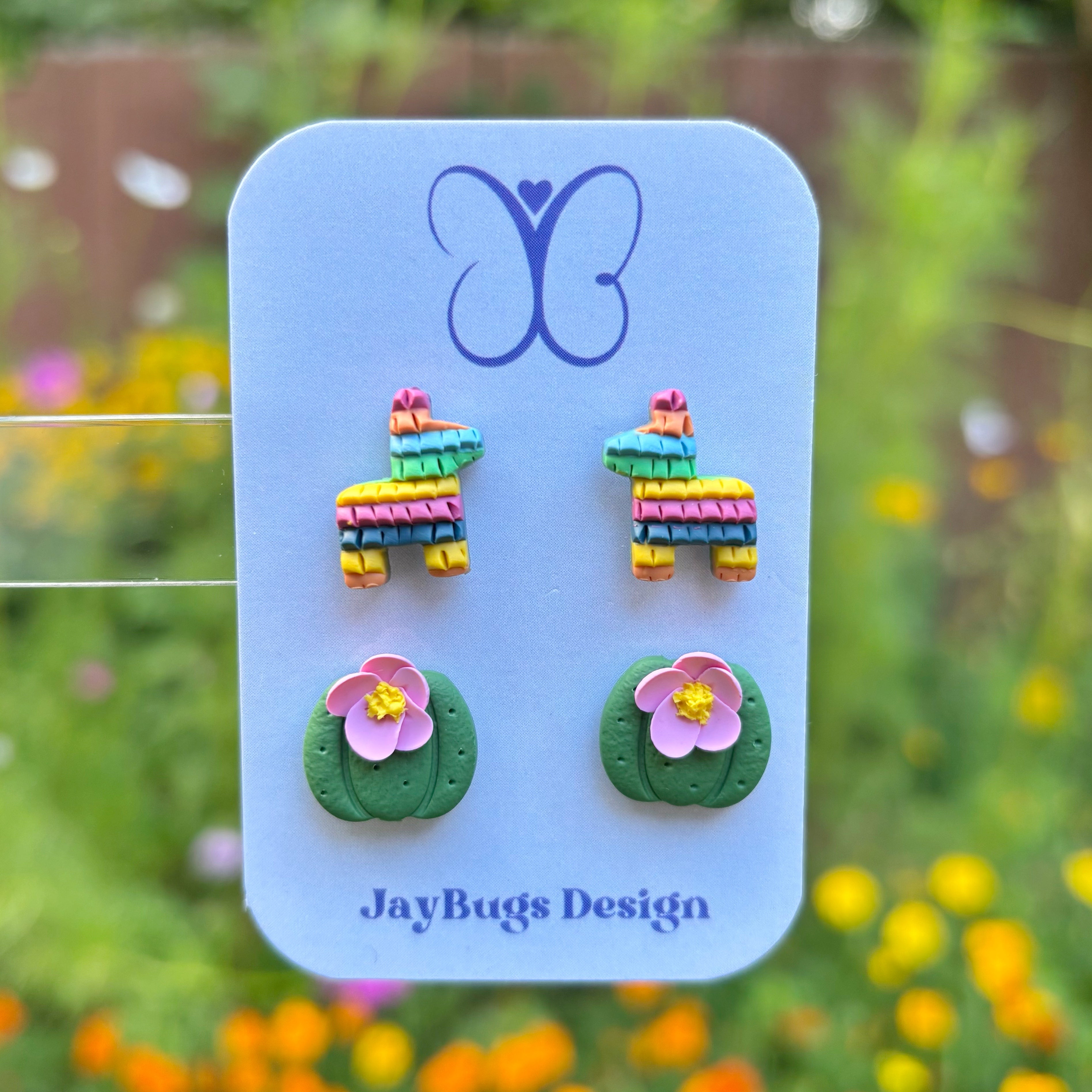 Pinata & Cactus Stud Duo