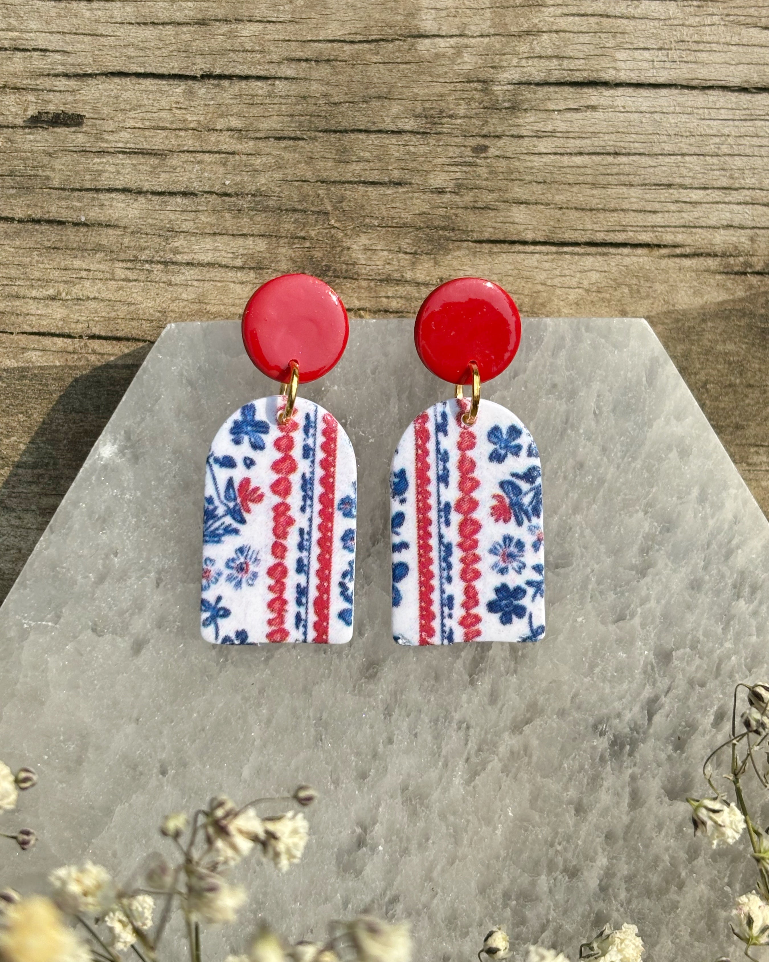 Red White & Blue Pendant Dangles