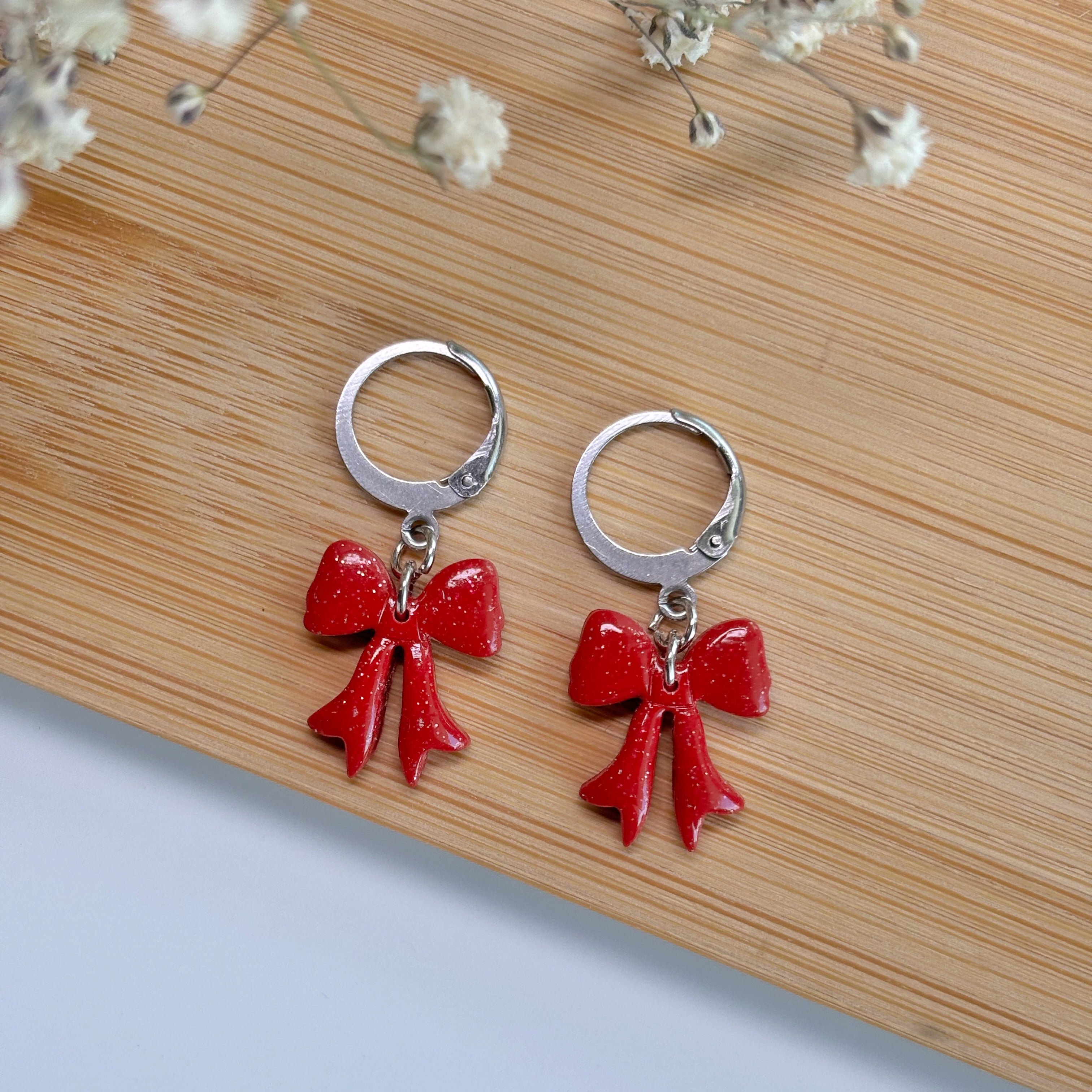 Red Bow Dangles