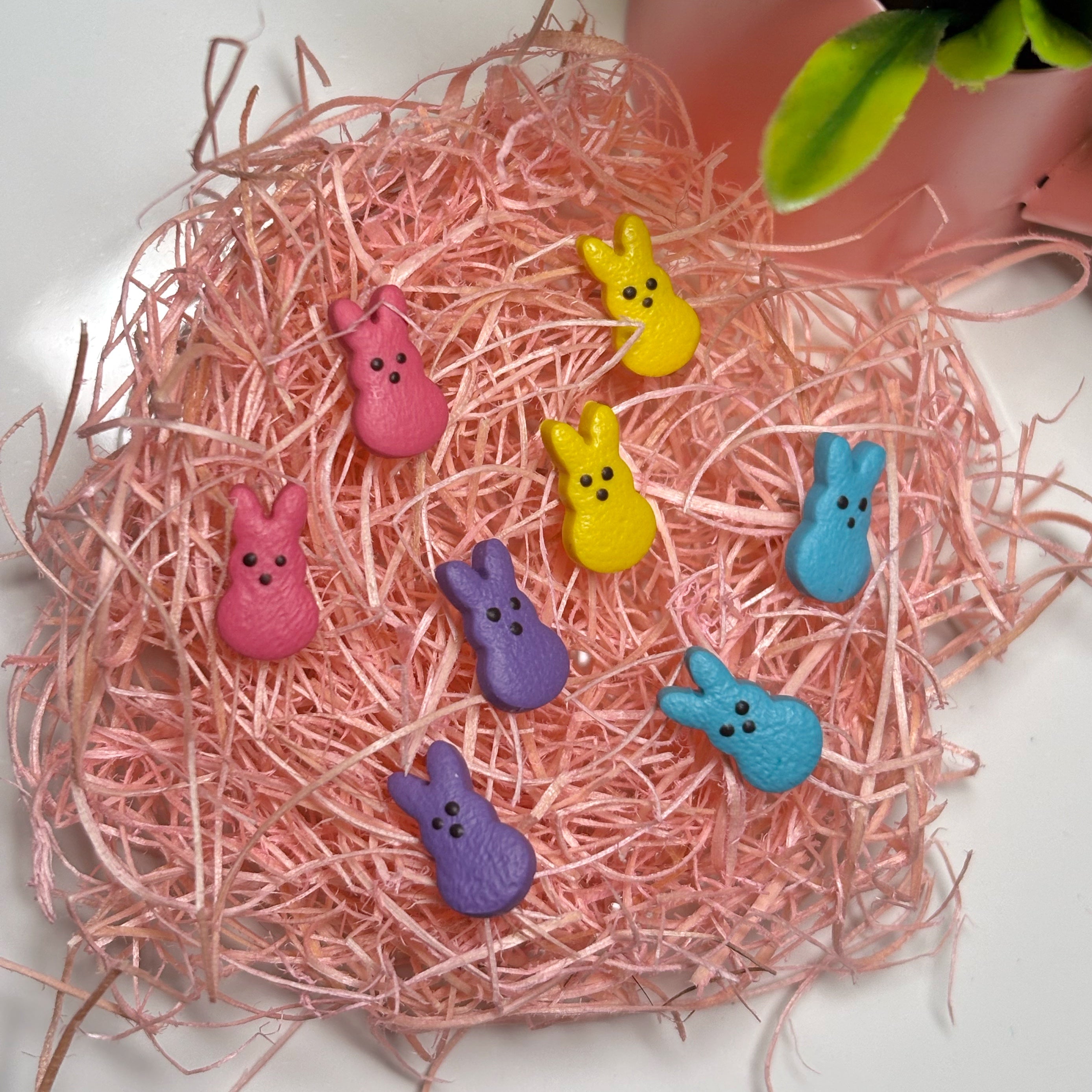 Marshmallow Bunny Studs